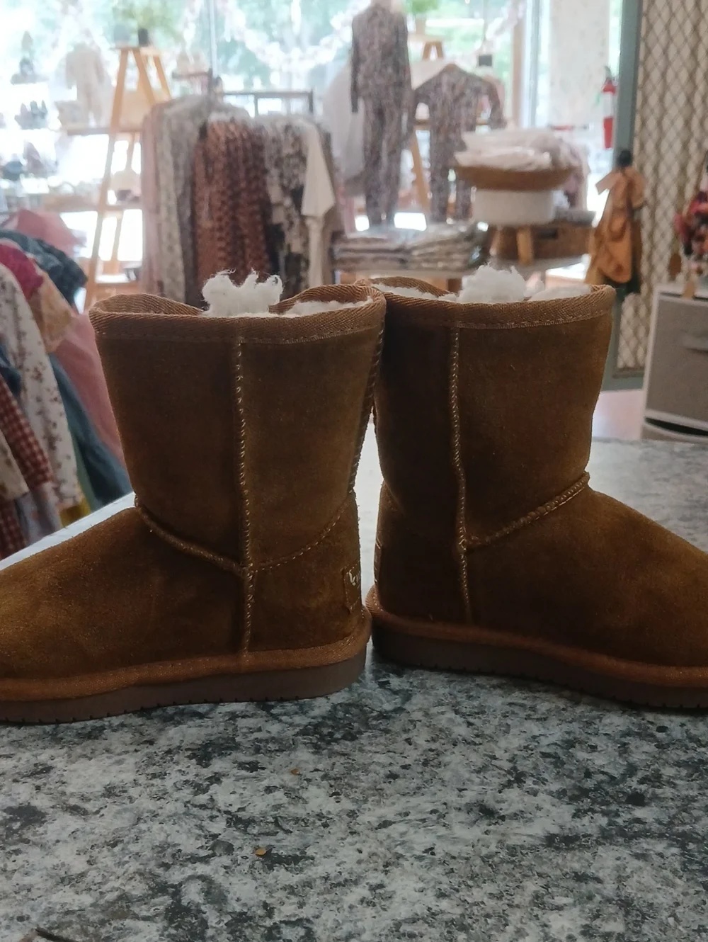 Koolaburra By Ugs Kids Brown Faux-Shearling  Boots Sz 7